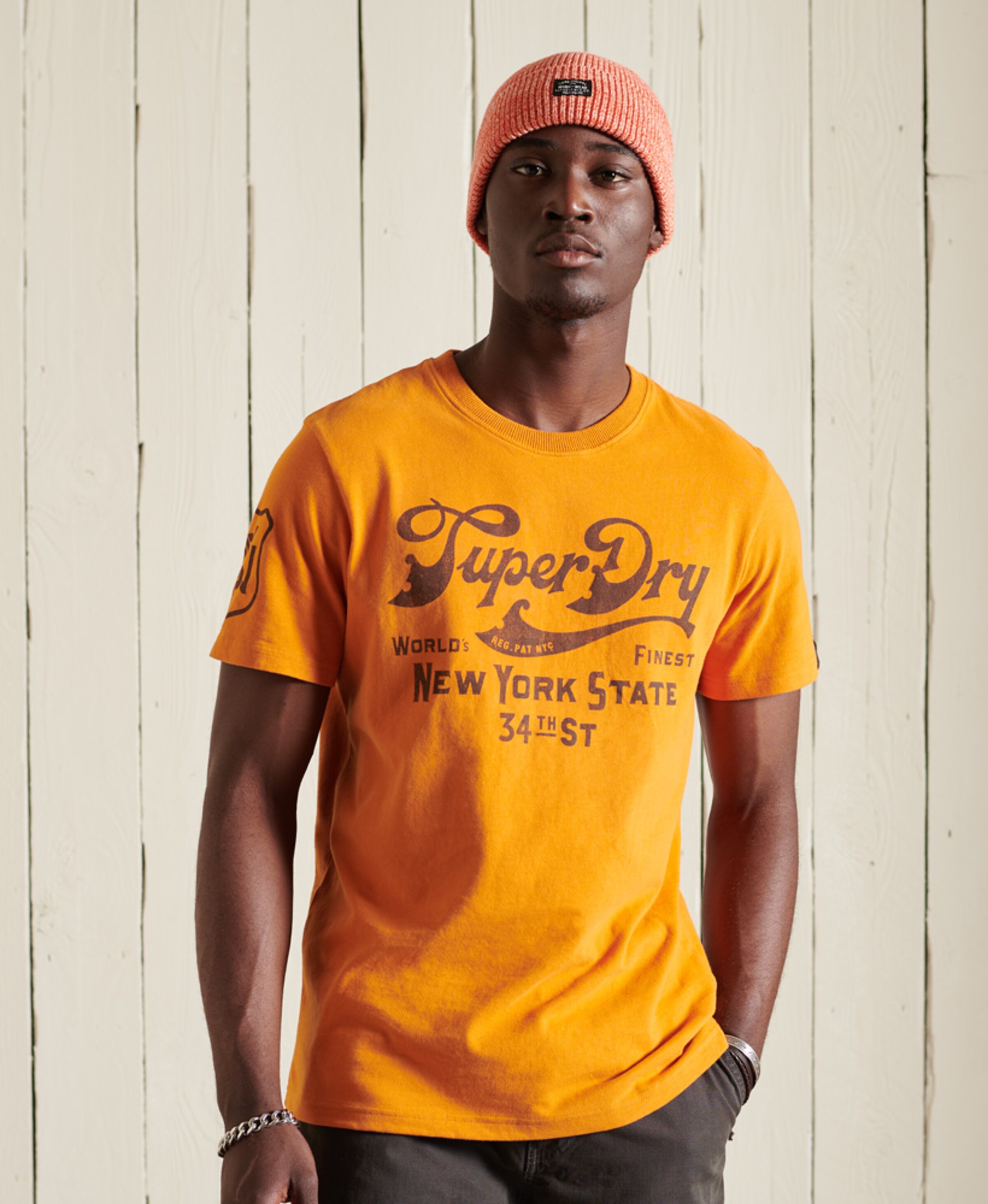 Männer Shirts Superdry T-Shirt 'Workwear' in Orange - OU42757 Männer Shirts Superdry T-Shirt 'Workwear' in Orange - OU42757