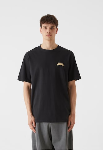Lost Youth Shirt 'Western Motel' in Zwart: voorkant