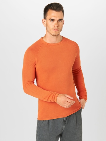 Key Largo Regular fit Sweater 'Thomas' in Orange: front