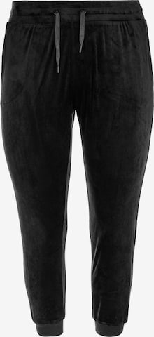 Q by Endurance Regular Workout Pants 'Cacee' in Black: front