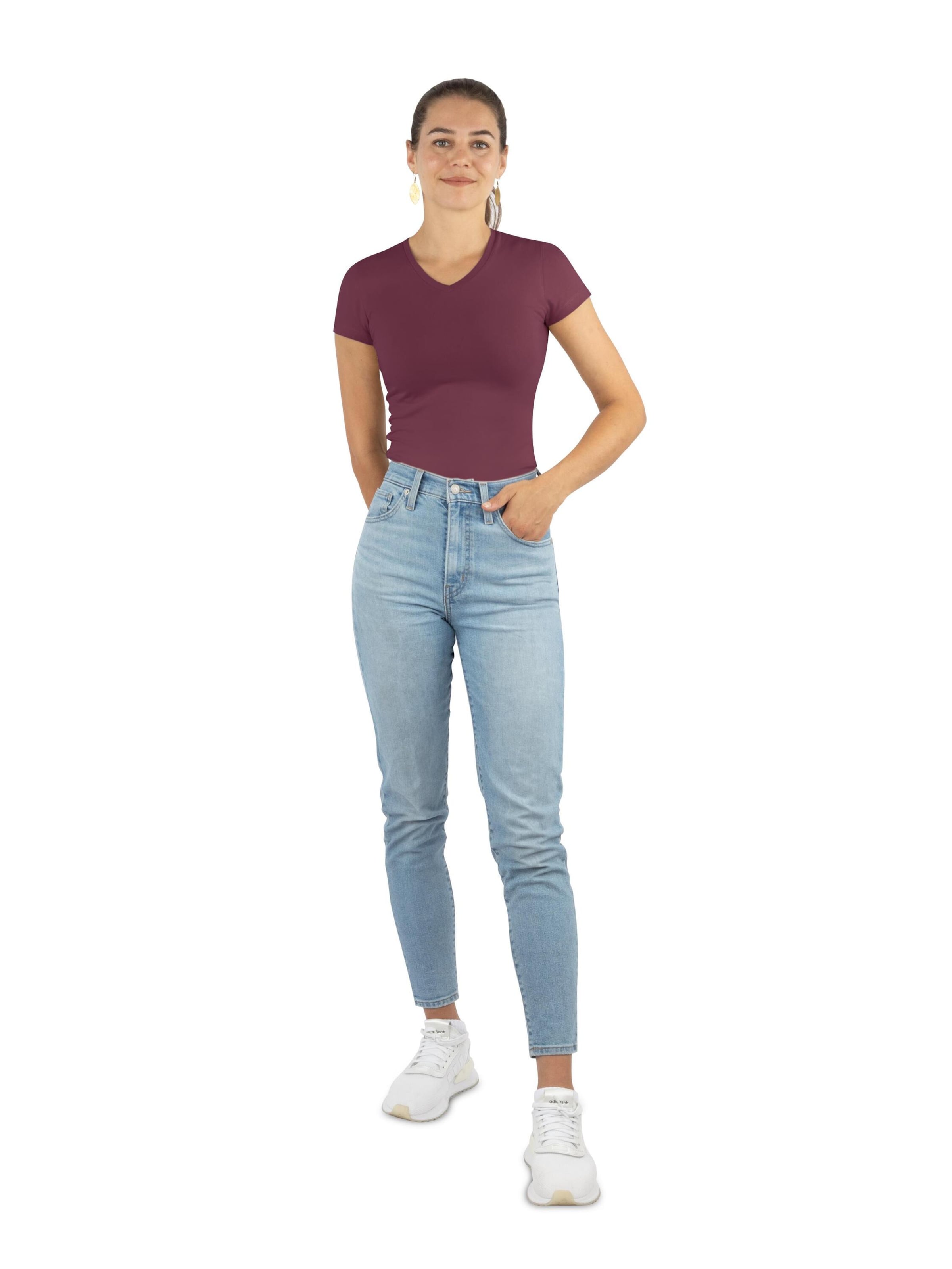 Janice Shirt 'Siena' in Red: front