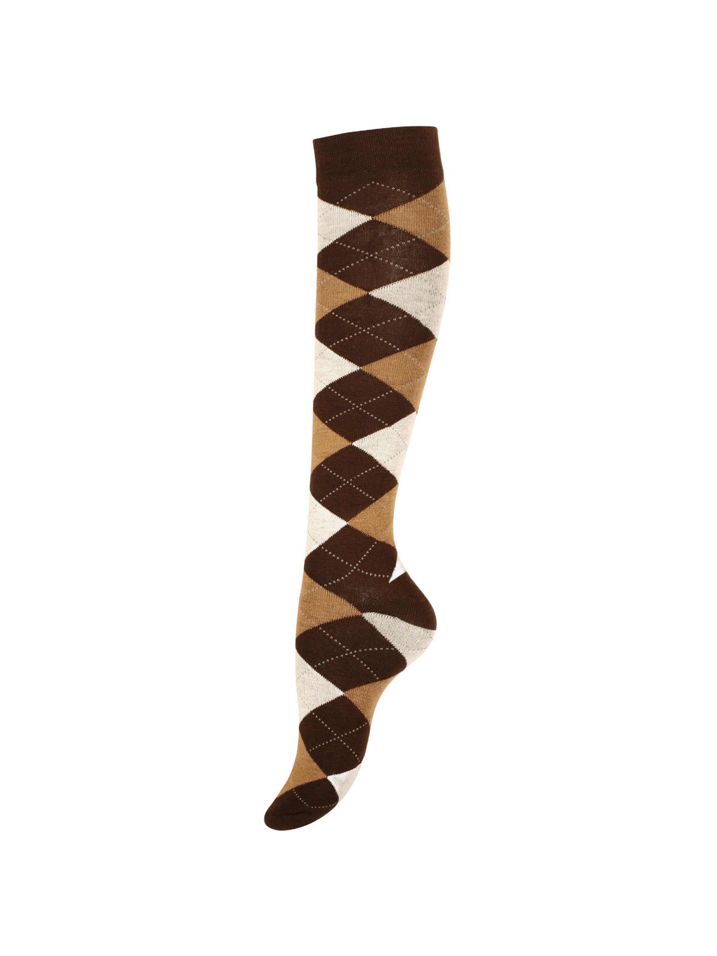 Chaussettes montantes Yenita en marron