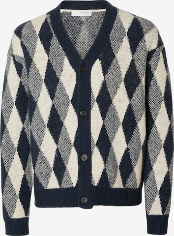SELECTED HOMME Knit Cardigan in Grey: front