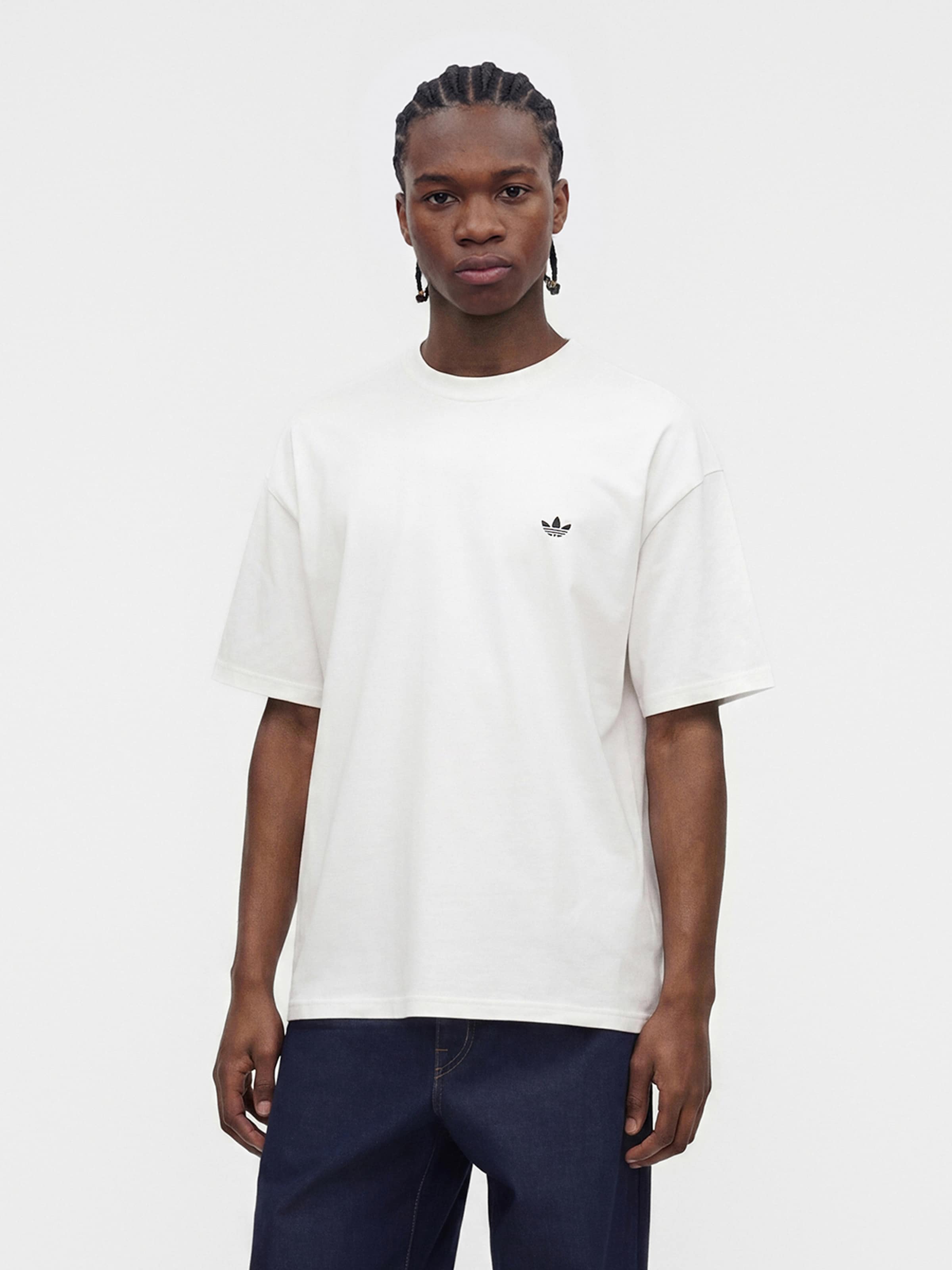 T.S ADIDAS ORIGINALS Tricou 'Trefoil Essentials' pe Alb | ABOUT YOU