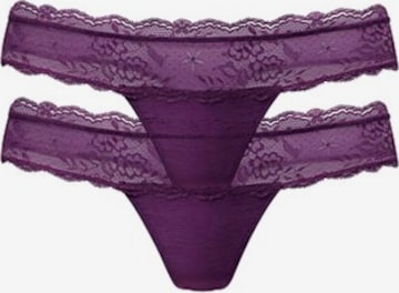 VIVANCE Thong in Purple: front