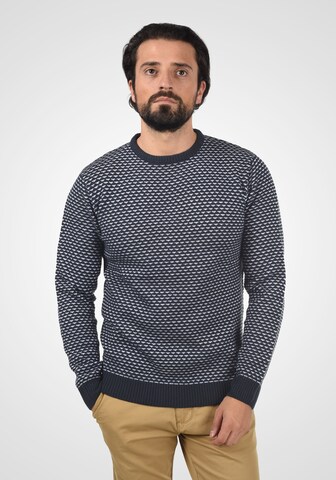 INDICODE JEANS Strickpullover 'Coppler' in Blau: predná strana