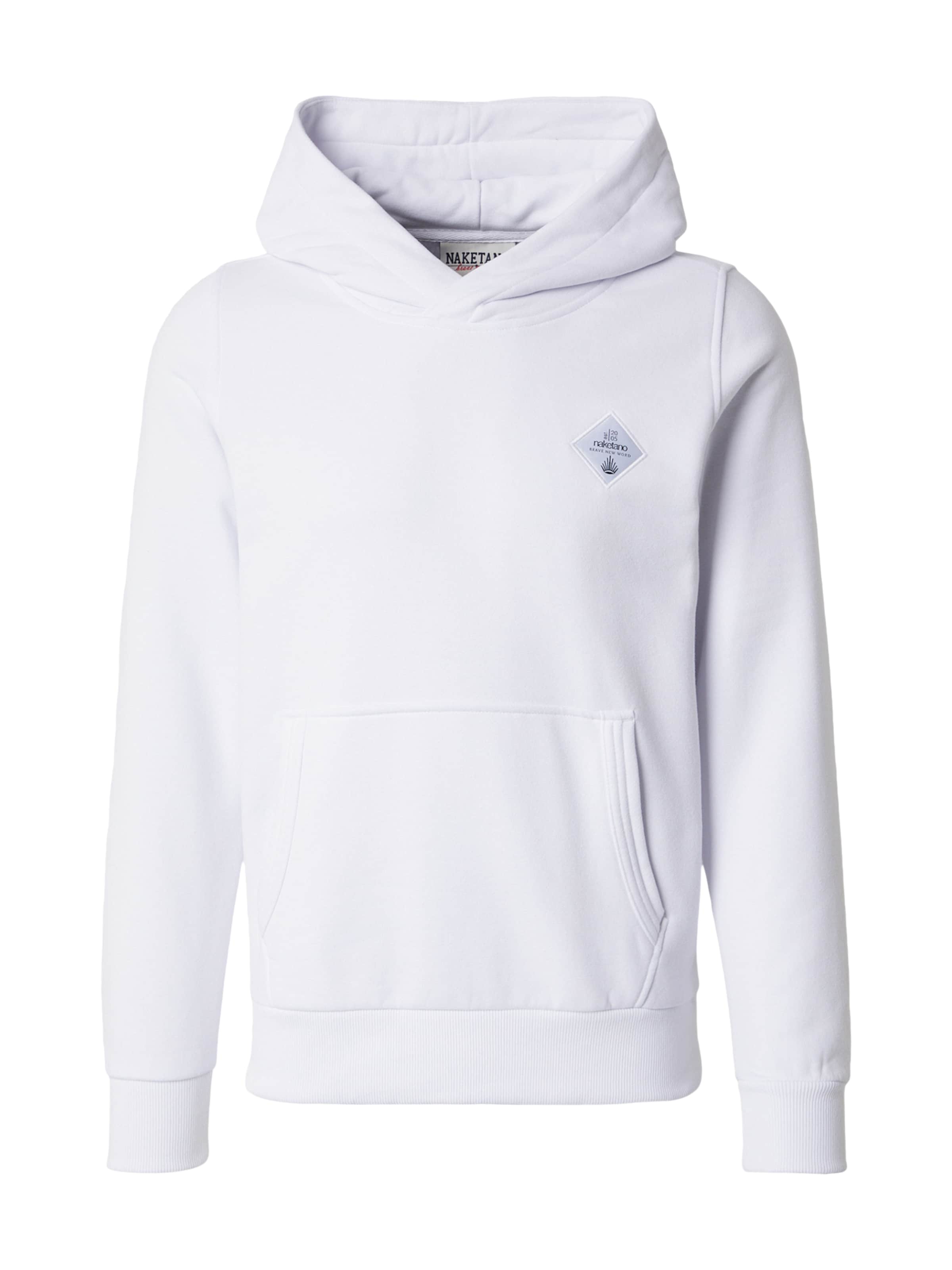 naketanoSweater majica - bijela boja: prednji dio