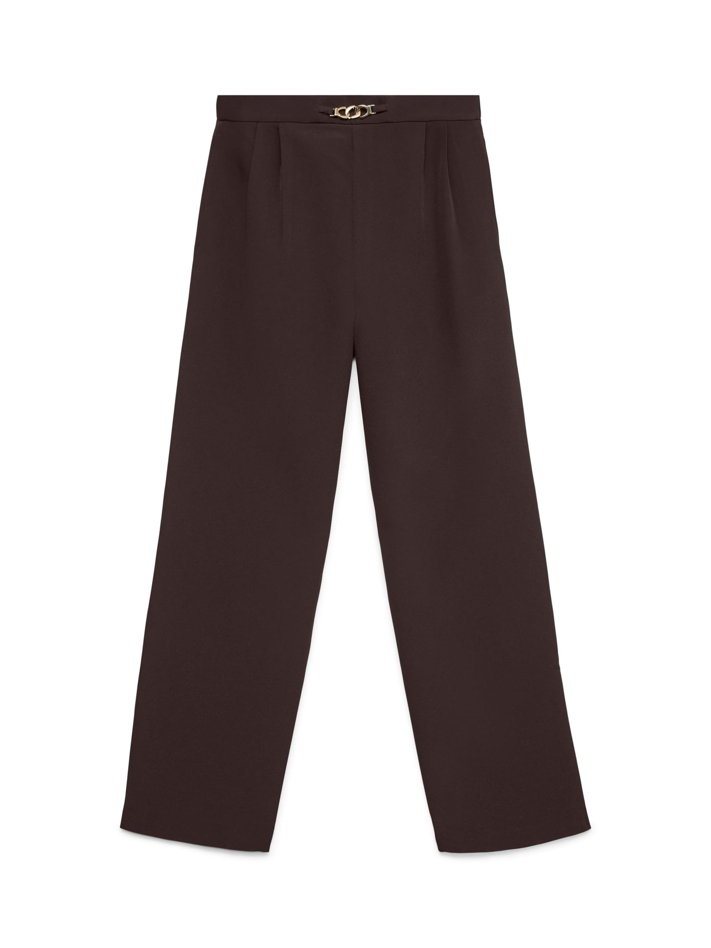 Pantalon à pince 'VMHadassa' VERO MODA en marron : devant