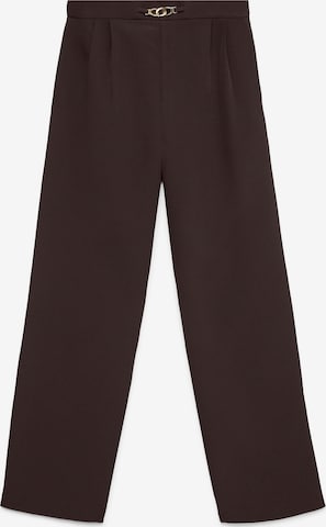 VERO MODA Pleat-Front Pants 'VMHadassa' in Brown: front