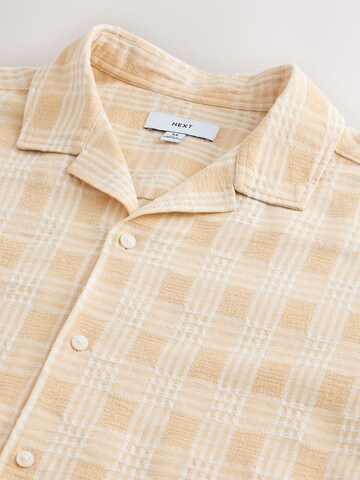 Next Comfort fit Button Up Shirt in Beige