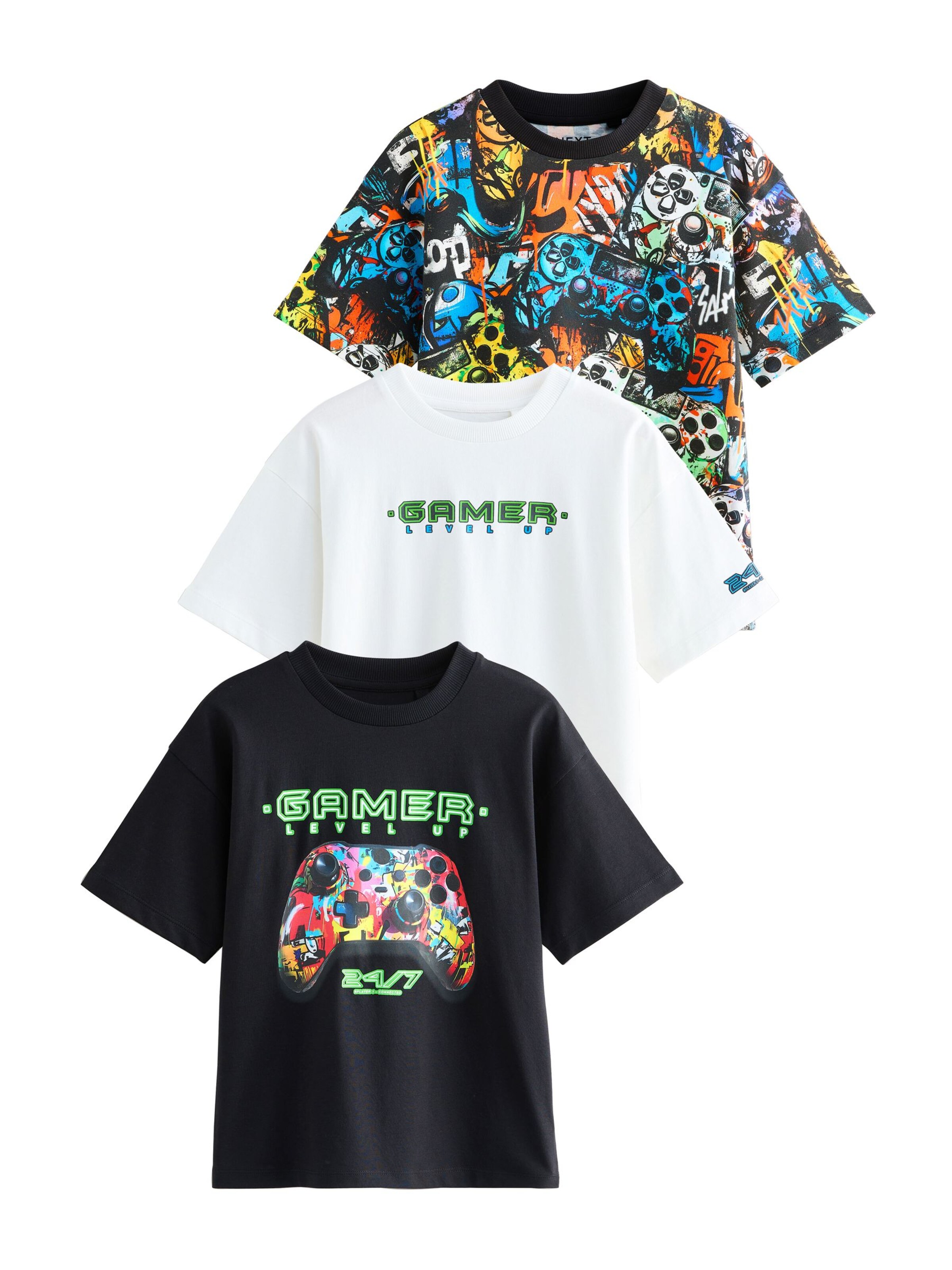 Tricou de la Next pe negru: față