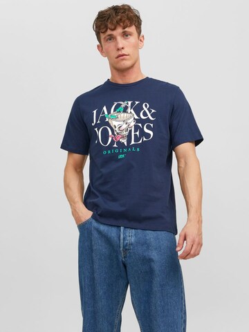 JACK & JONES Majica | modra barva: sprednja stran