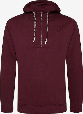 Felpa 'Nature Mountain Sun' di GREENBOMB in rosso: frontale