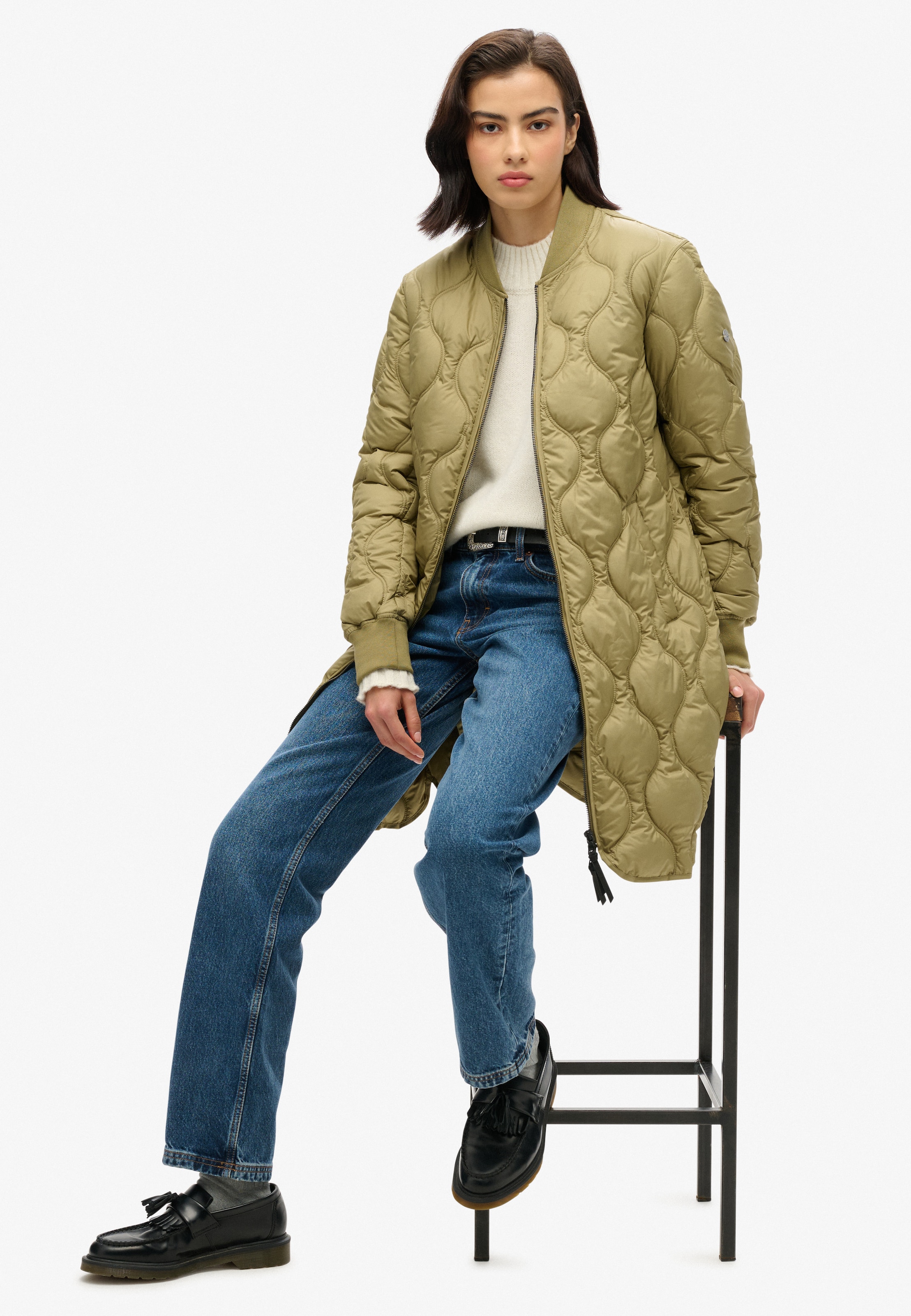 Manteau mi-saison Superdry en vert