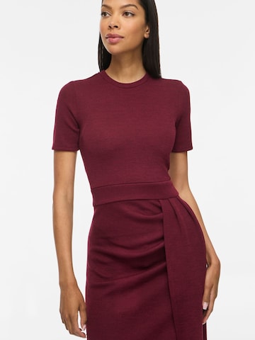 VILA - Vestido de punto 'VIRaffi' en rojo
