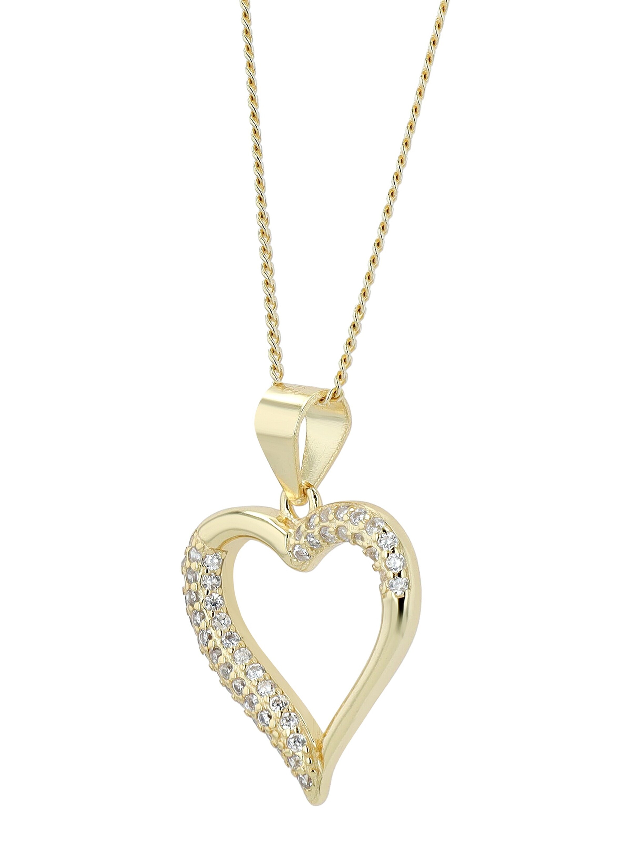 Akzent Pendant '"Watin" aus 925 Sterlingsilber, rhodiniert, langlebig' in Gold: front