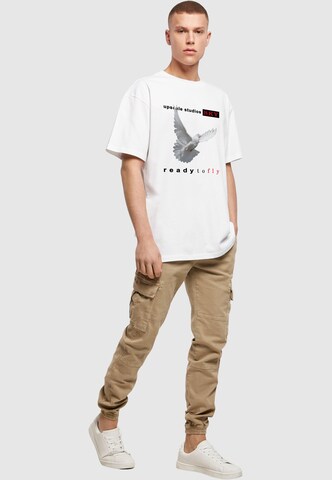 T-Shirt 'Ready to fly' MT Upscale en blanc