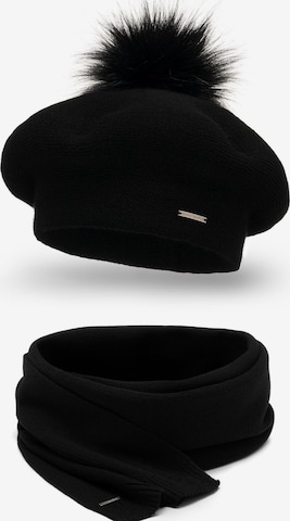 Vivisence Beanie '7035 Set' in Black: front