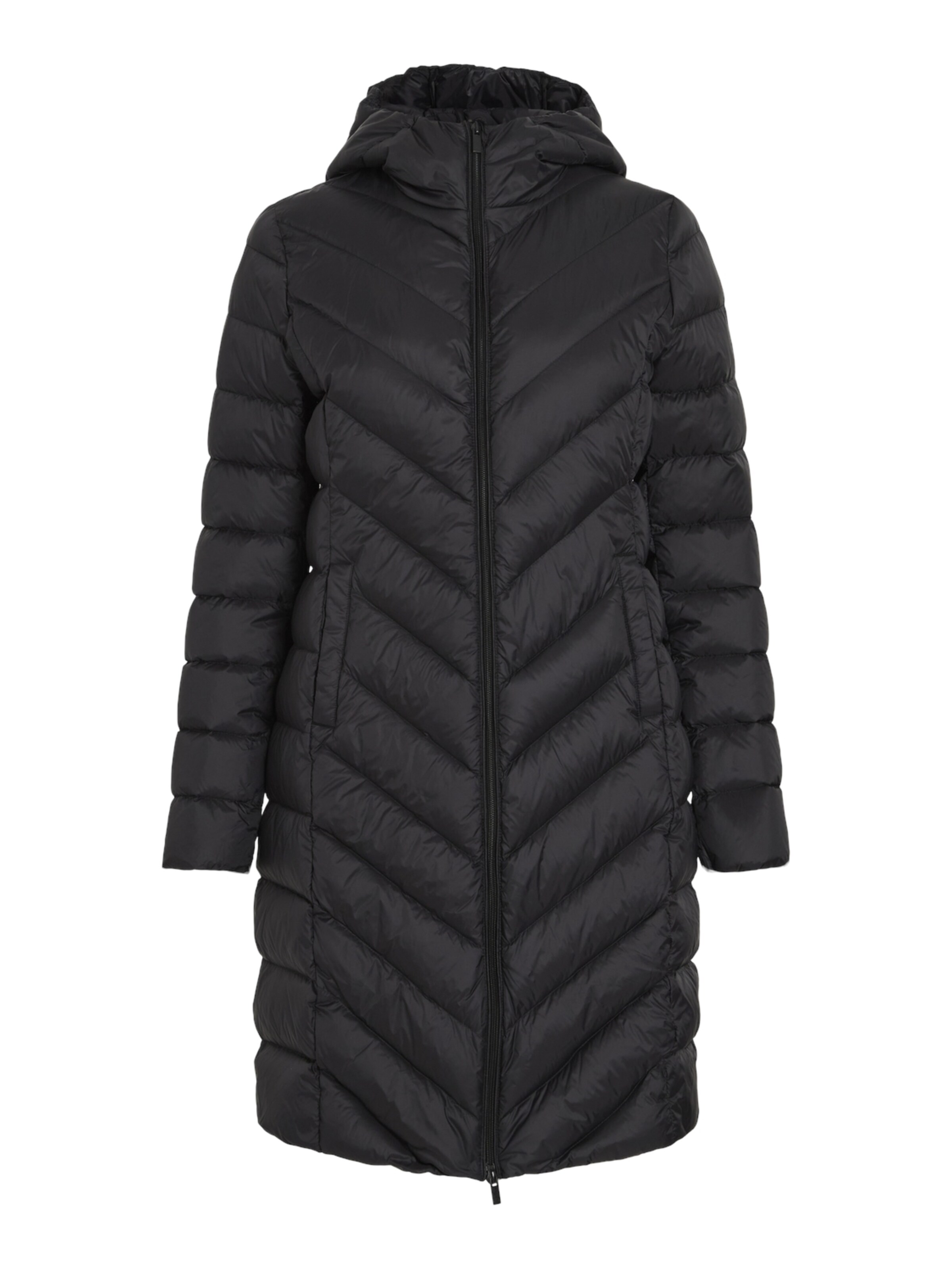 VILA - Sobretudo meia-estação 'VIMANYANA' em preto: frente