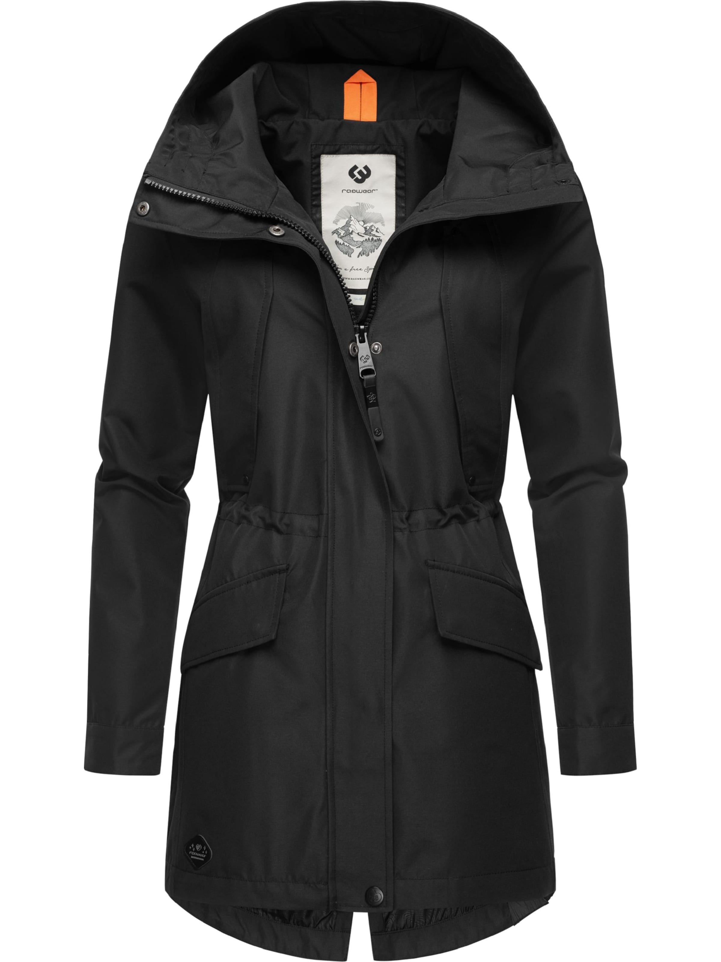 Ragwear Funkčný kabát 'Begonia' - Čierna