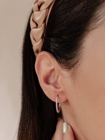 Boucles d'oreilles 'Mid Sparkle' Hey Happiness en or : devant