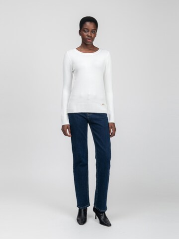 Influencer Pullover i hvid
