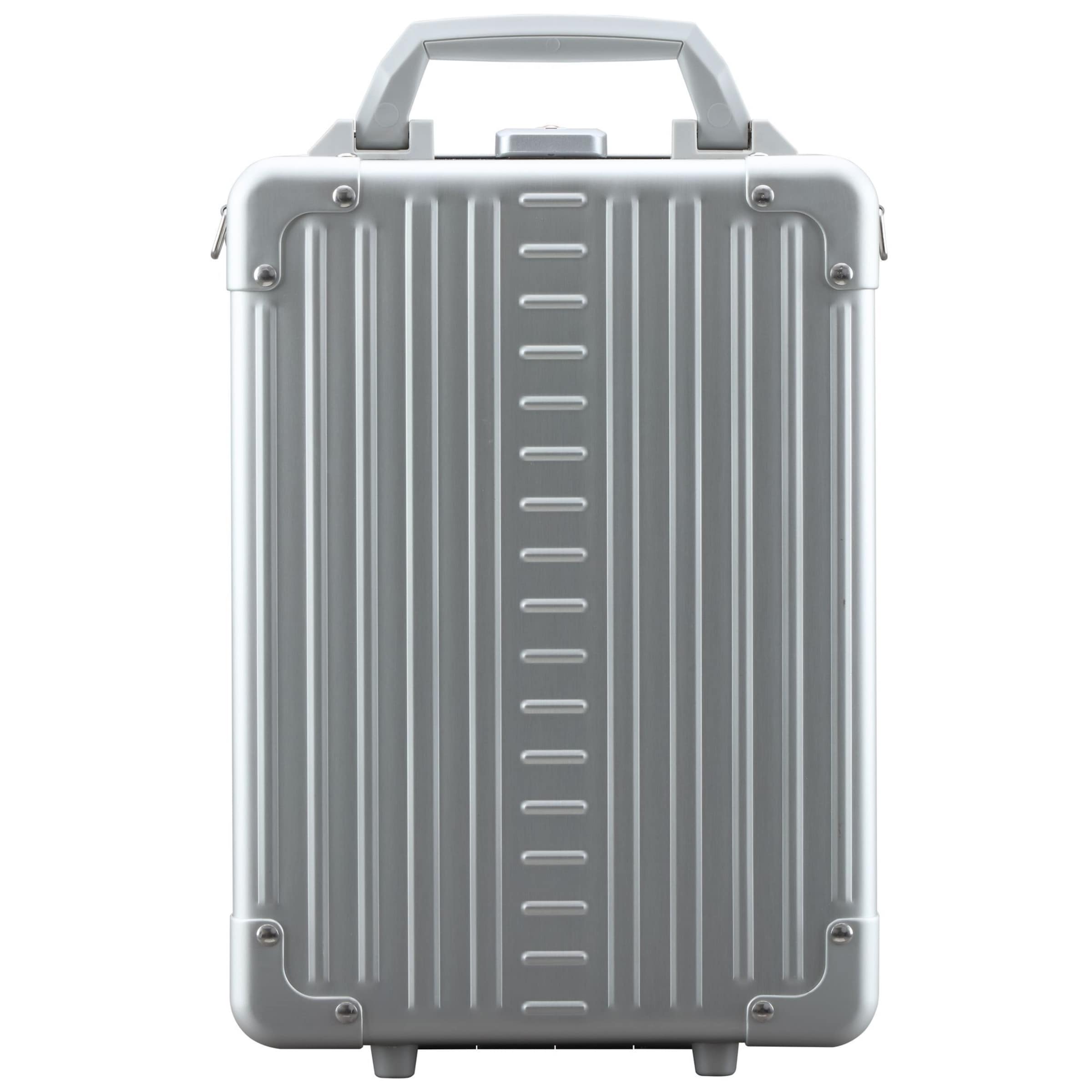 Aleon Briefcase in Silver: front