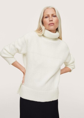 MANGO Pullover 'Serenac' i hvid: forside