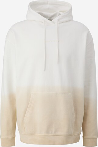 Sweat-shirt QS en blanc : devant