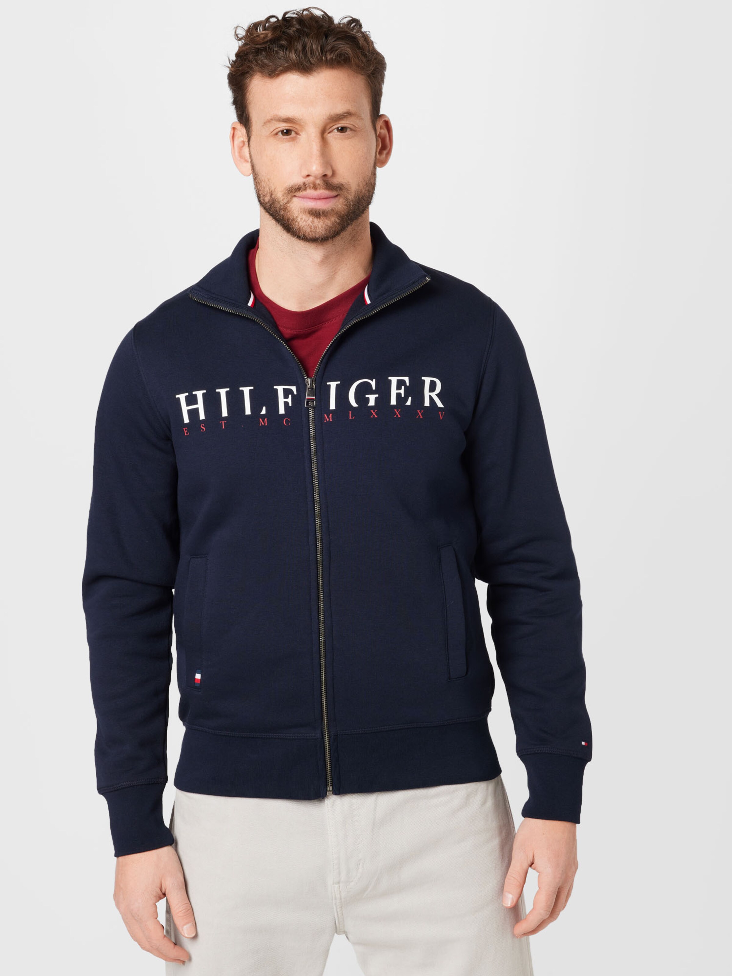 Männer Große Größen TOMMY HILFIGER Sweatjacke in Marine - VG55284 Männer Große Größen TOMMY HILFIGER Sweatjacke in Marine - VG55284