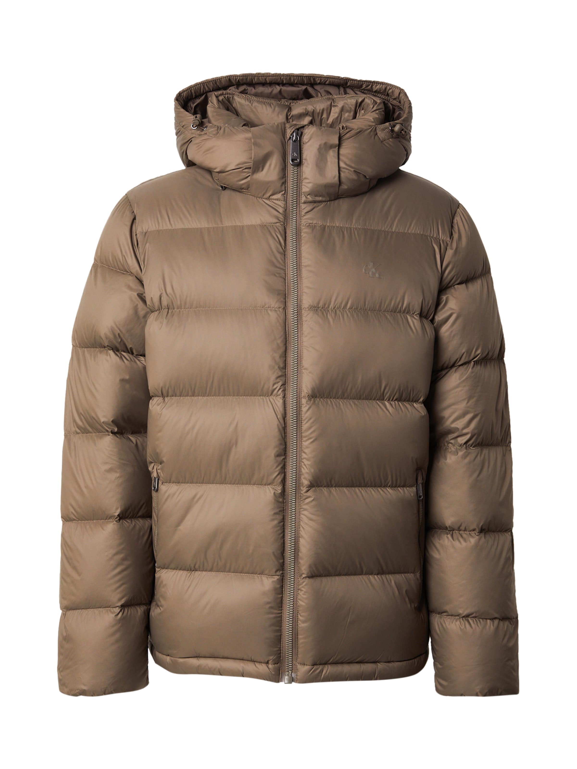 Geacă de iarnă de la Calvin Klein Jeans pe gri: față