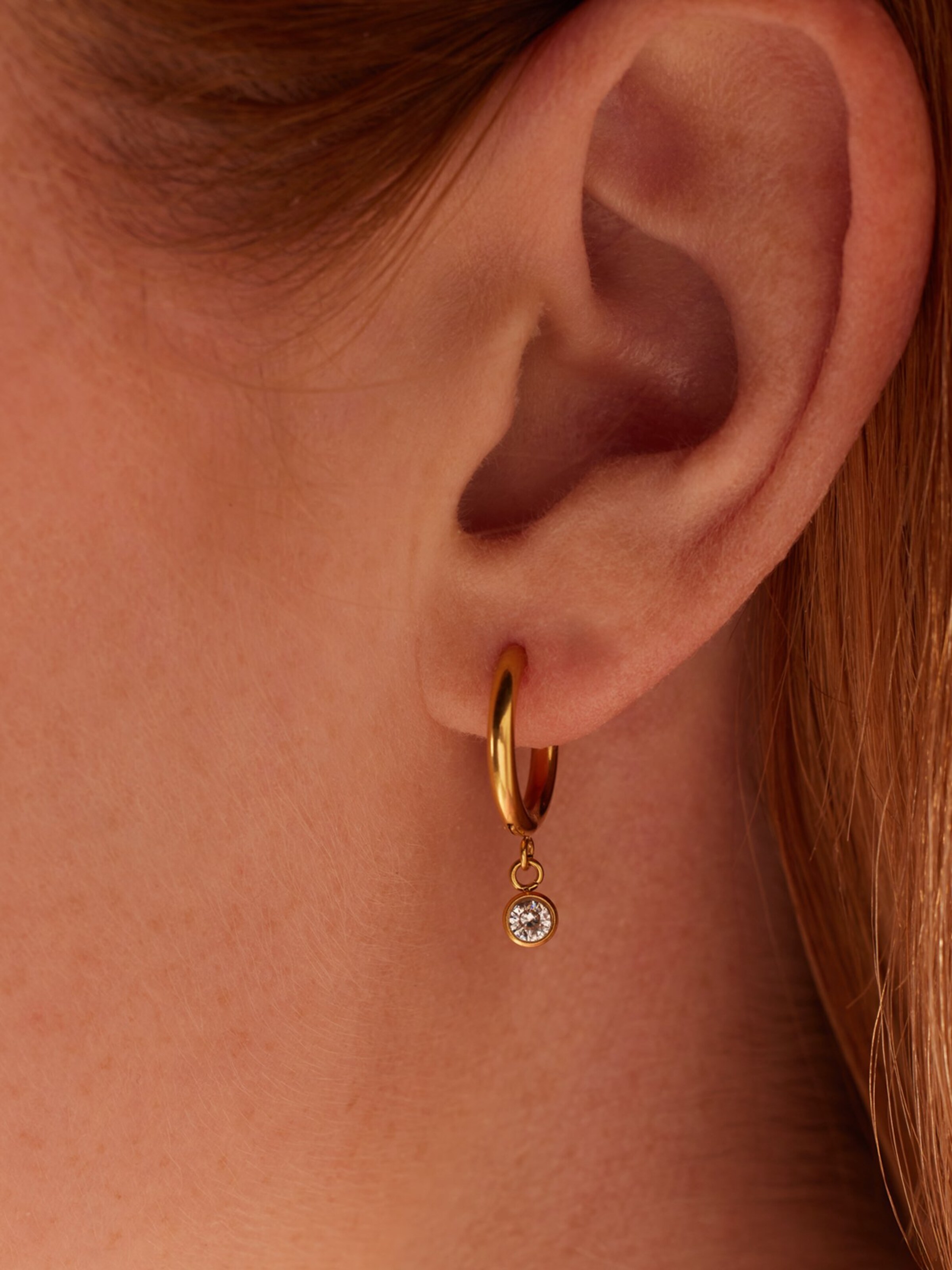 Lucardi Earrings 'Daya ' in Gold