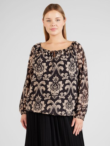 Z-One Blouse 'Cara' in Zwart: voorkant