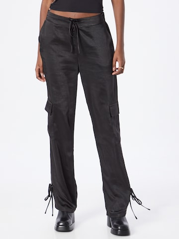 BZR Regular Cargo trousers in Black: front