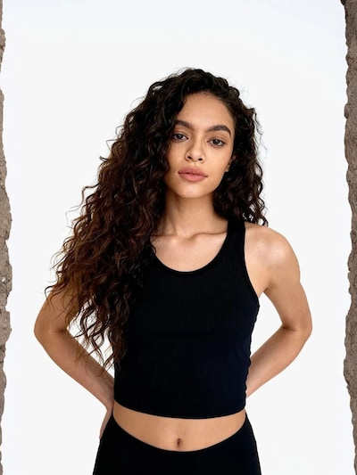 Tommy Life Top 'Crop Top' in XS in Black, Item view