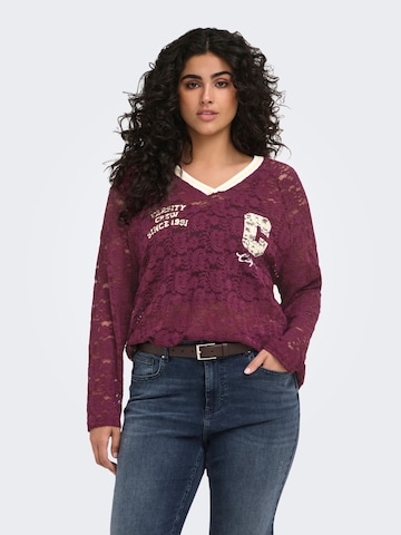 ONLY Carmakoma - Camiseta 'CARKia' en rojo: frente