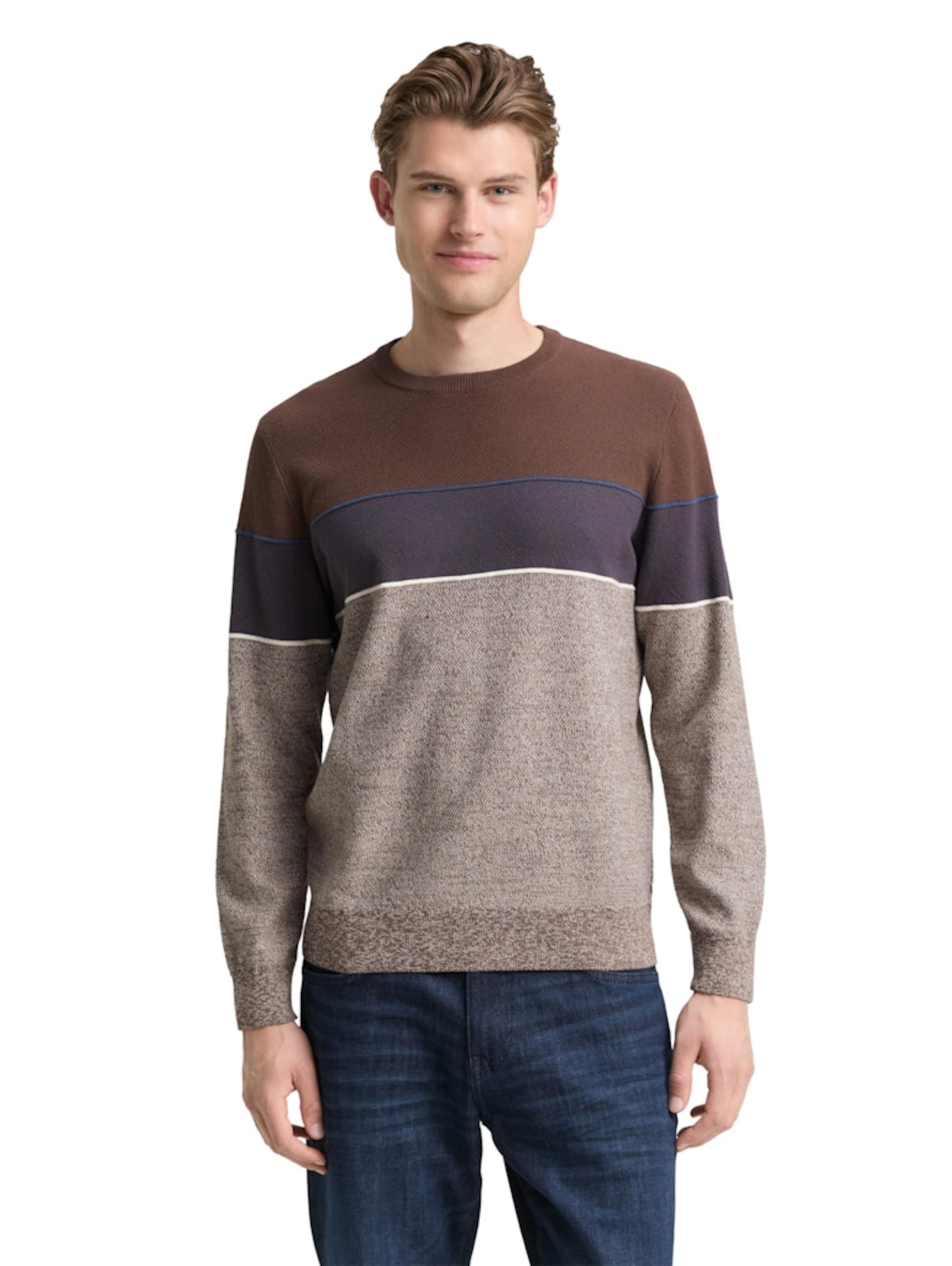 Pull-over TOM TAILOR en marron : devant