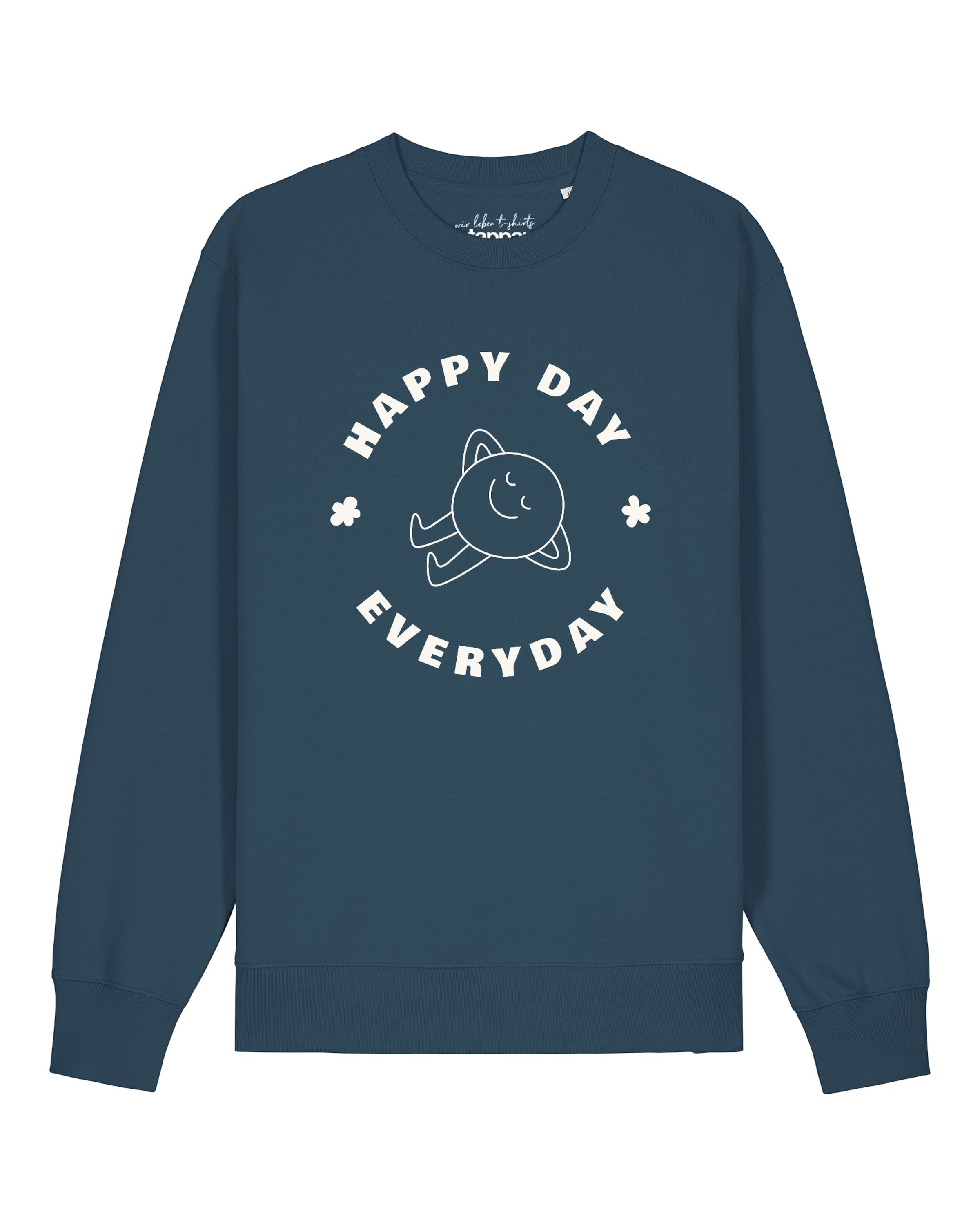Watapparel Sweatshirt 'Happy Say Everyday' in Groen: voorkant