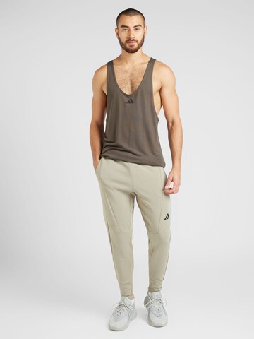 ADIDAS PERFORMANCE Functioneel shirt 'Workout Stringer' in Groen