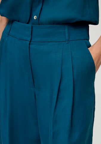 Wide Leg Pantalon à pince s.Oliver BLACK LABEL en bleu