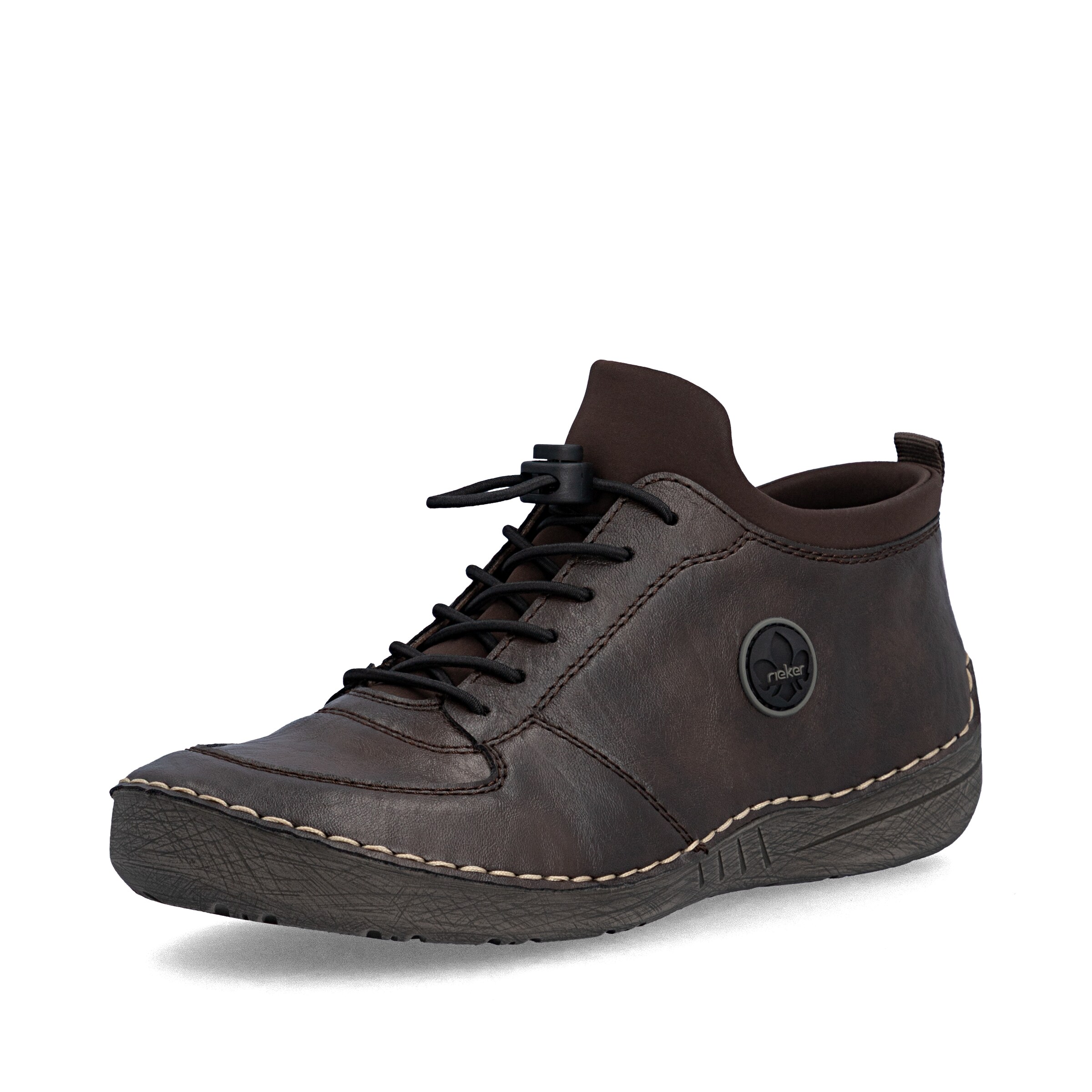 Bottines à lacets Rieker en marron : devant