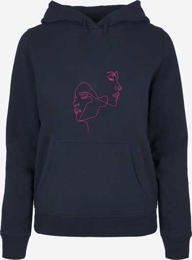 Mister Tee Plus Size Sweatshirt 'One Line' in dunkelblau / pink, Produktansicht