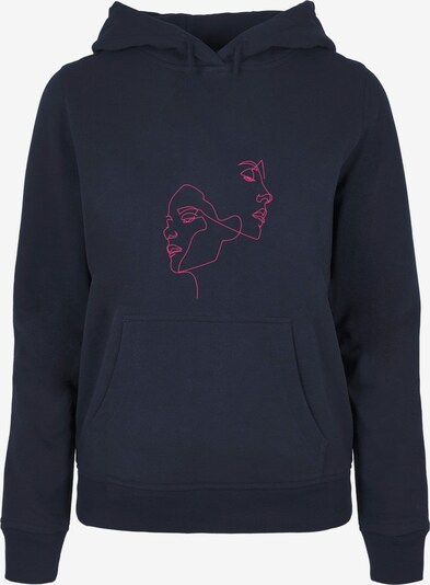 Mister Tee Sweatshirt 'One Line' in dunkelblau / pink, Produktansicht