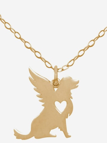 Gemshine Necklace 'Hund Flügel - Treuer Schutzengel' in Gold