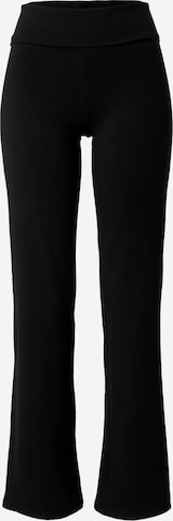 ONLY PLAY Flared Workout Pants 'Play Fold' in Black: front