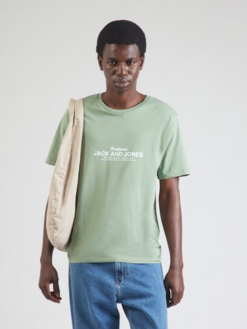 zaļš Jack & Jones Premium T-Krekls 'JPRBLAFERRIS': no priekšpuses