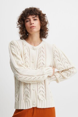 Atelier Rêve Knit Cardigan in Beige: front