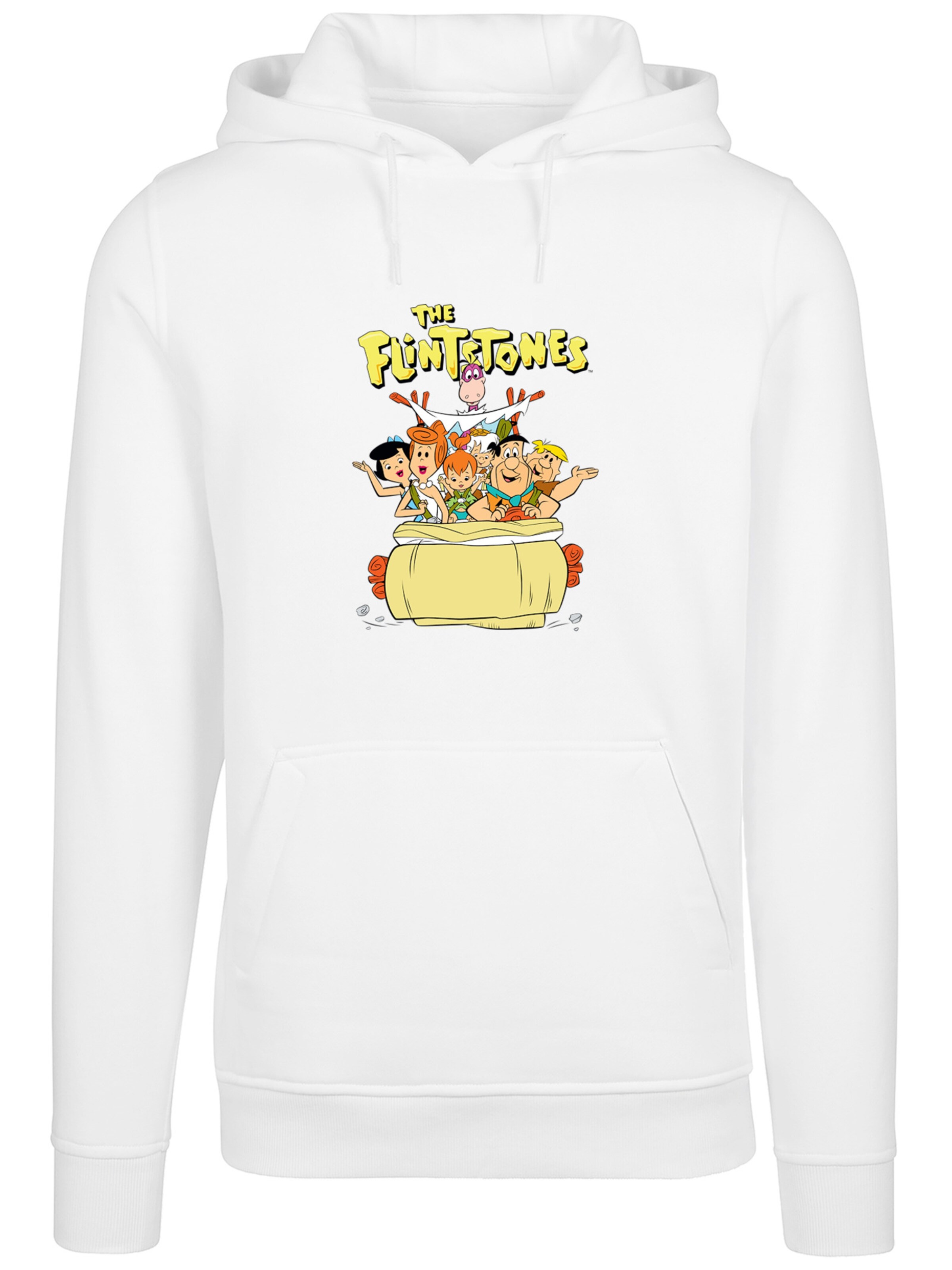 Sweat-shirt 'Die Familie Feuerstein The The Ride' F4NT4STIC en blanc : devant