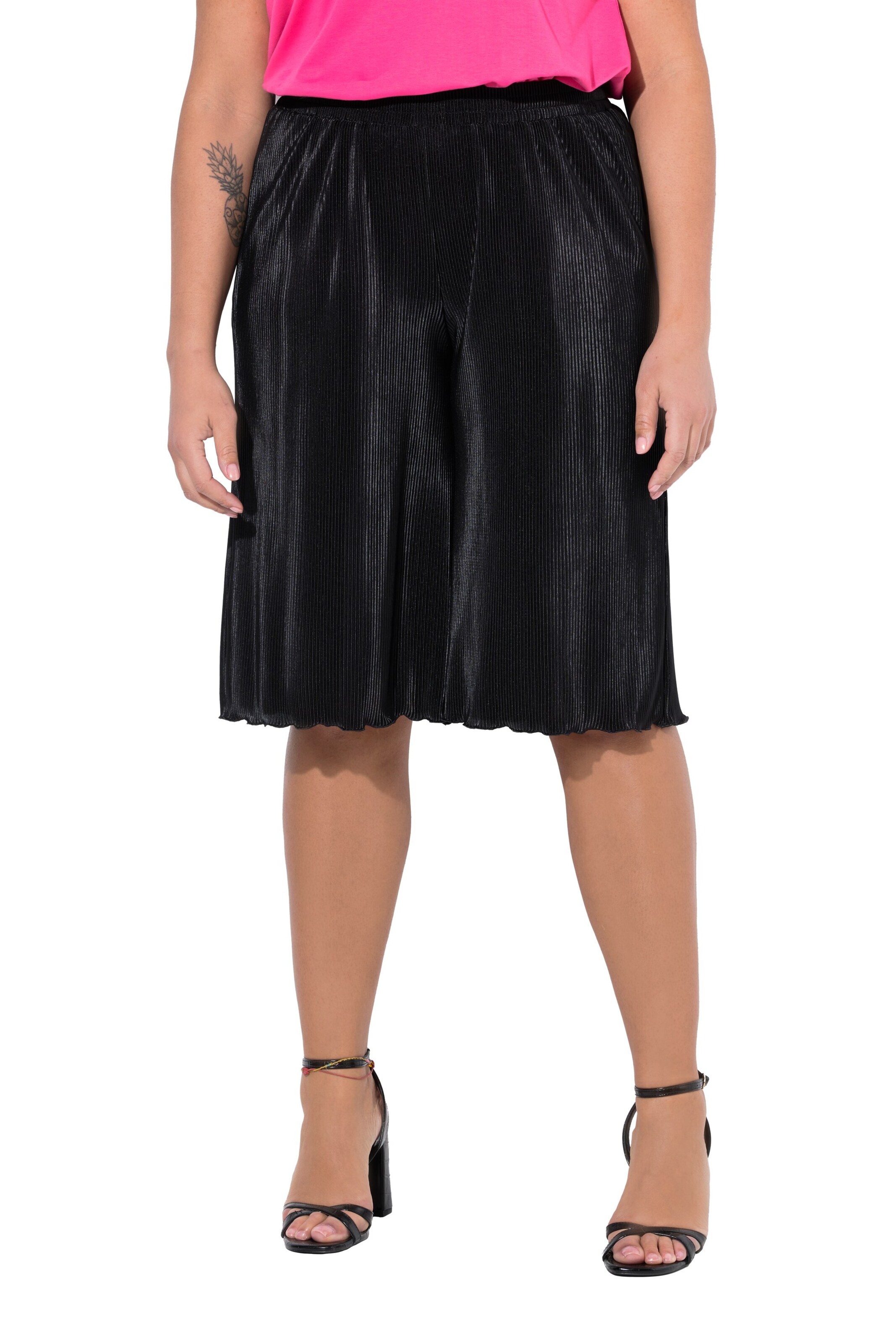 MIAMODA Wide leg Broek in Zwart: voorkant