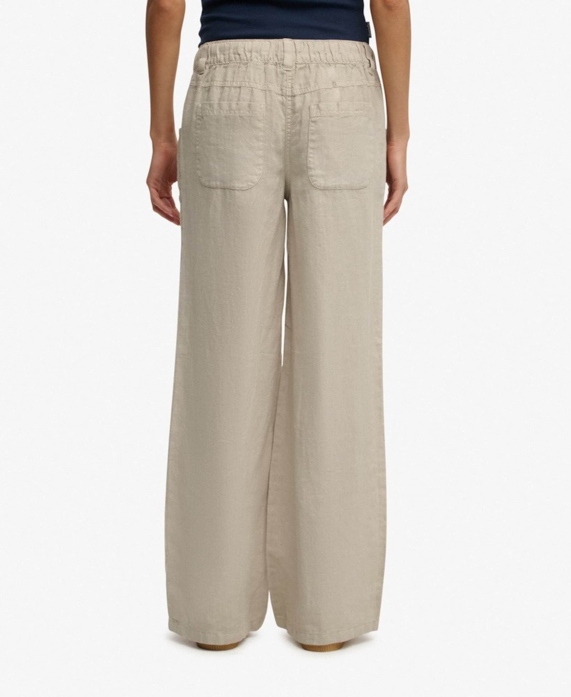 Baggy Pantalon Superdry & Co en beige